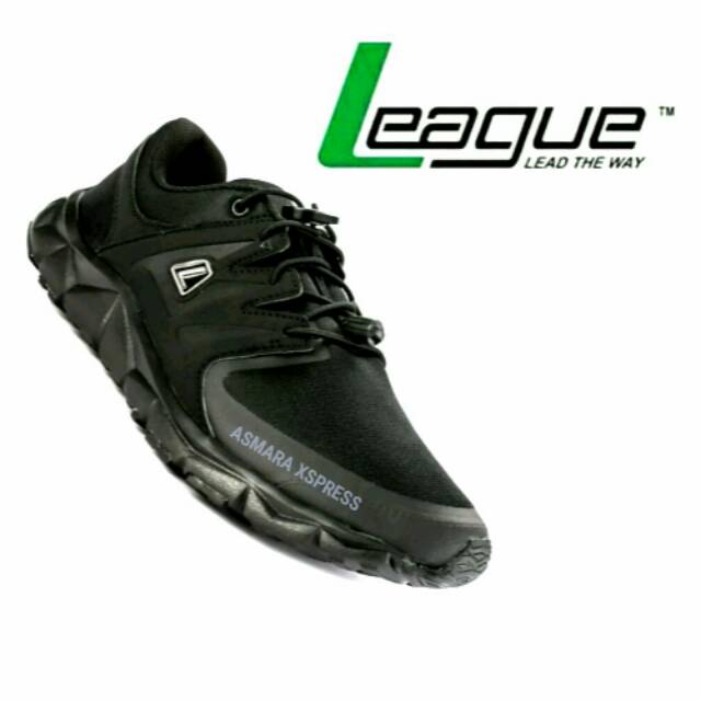 League Original New Kumo Chi U LA Sepatu Lari  - Full Black