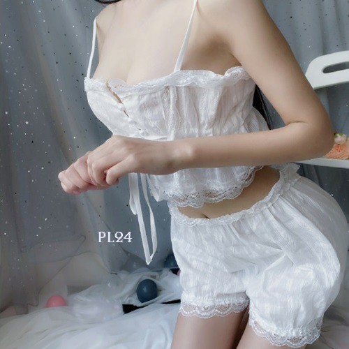 [TOKO TERPERCAYA] SLEEPWEAR BAJU TIDUR SEKSI LINGERIE SEXY PREMIUM PUTIH PL24