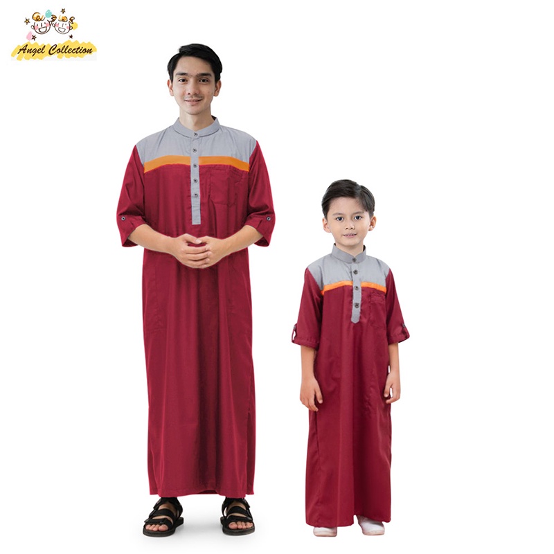 Ulicollection Koko Jubah couple ayah anak / Jubah Anak / Gamis Pria Dewasa Muslim / Baju Koko Lengan
