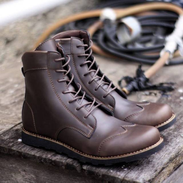 Sepatu Boots Pria Cowboy Casual Ukuran 39-43