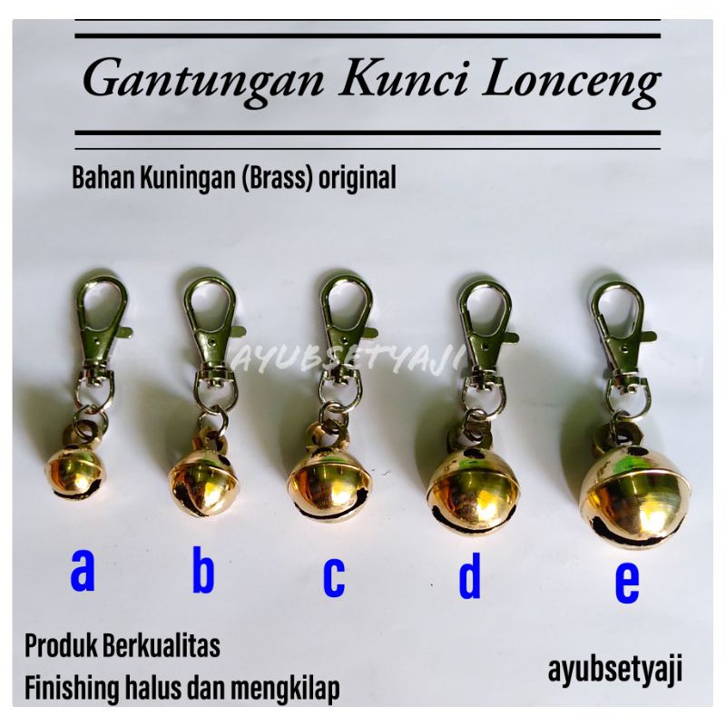 Gantungan Kunci Lonceng Kuningan Klintingan Krincingan lonceng bulat gantungan tas kunci motor