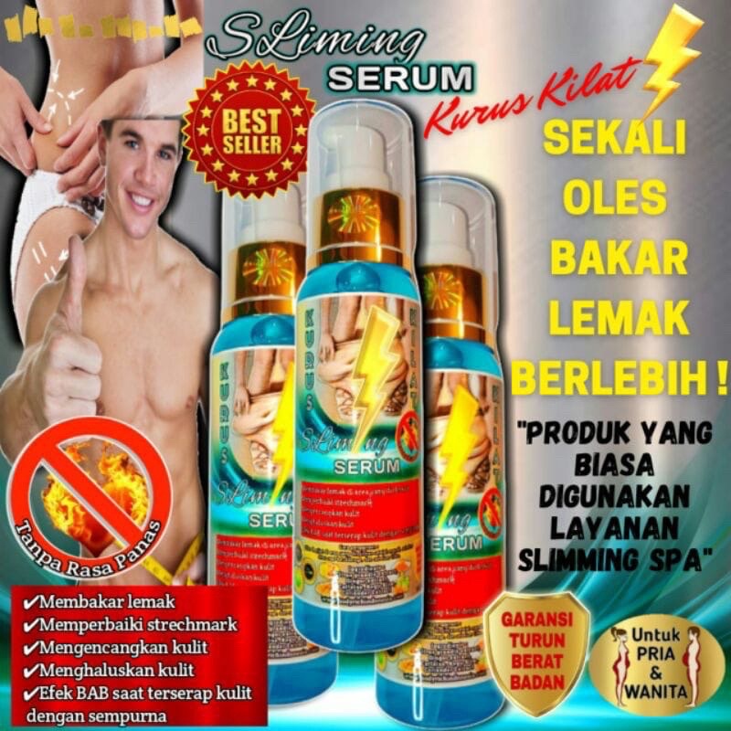 KURUS KILAT SLIMMING SERUM Lotion Pelangsing Perut Buncit Stretch Mark Selulit Sliming Gel Cream