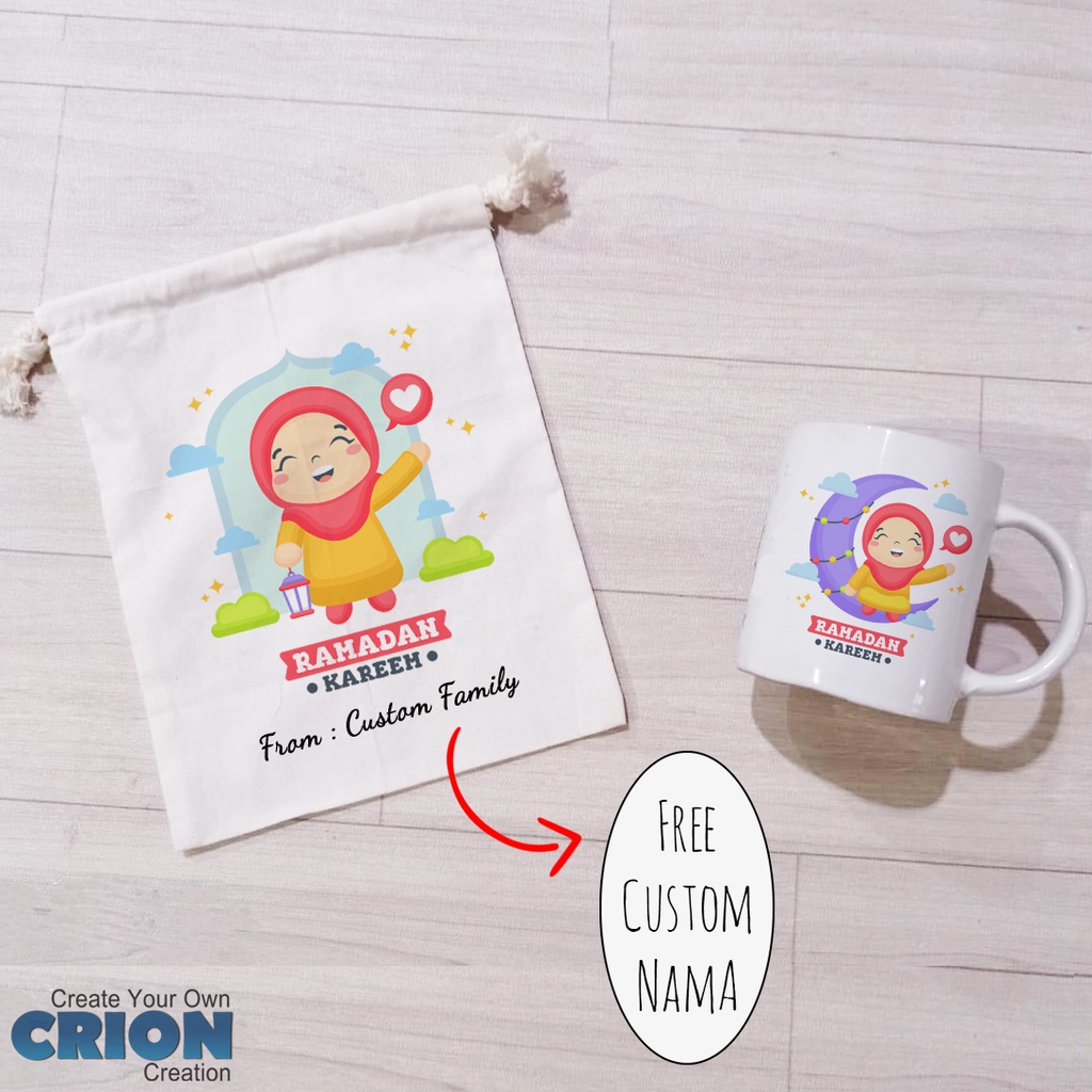 Mug Hampers Idul Fitri/Lebaran/EID Mubarak Happy Ramadhan By Crion