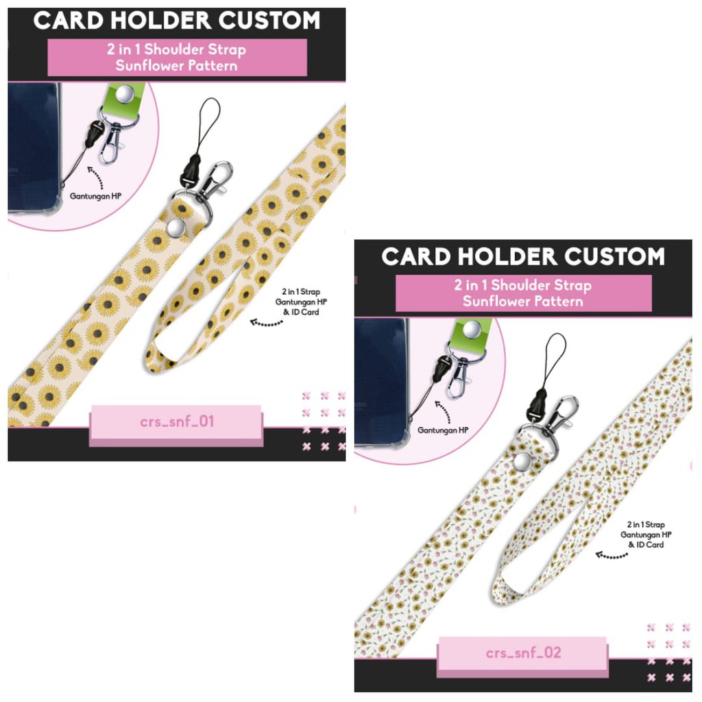 

2 in 1 Strap Lanyard Shoulder | Gantungan Model Kalung | Tali Gantungan HP & kait Id Car