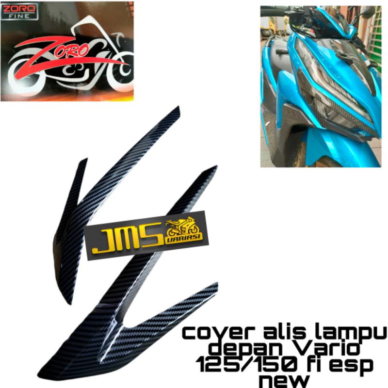 cover tutup carbon alis lampu depan Vario 125 Vario 150 pnp