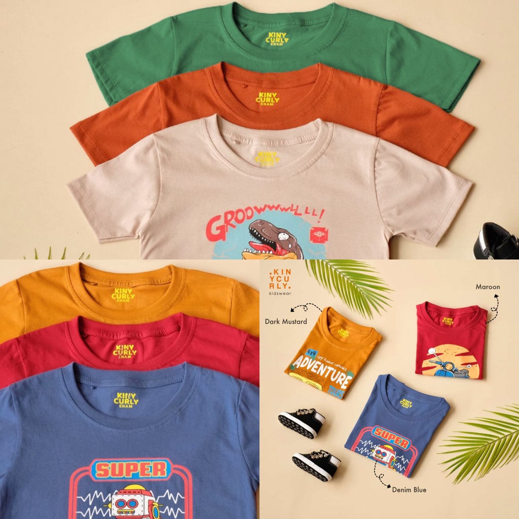 Tshirt Kaos anak laki laki warna EARTH TONE by kinycurly | DUO KRUCILS