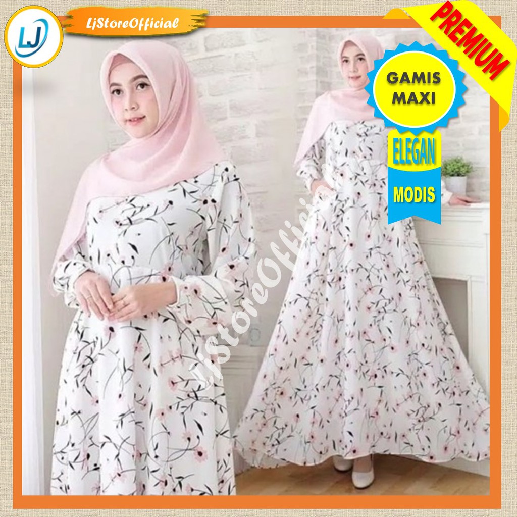 MONIS GAMIS WANITA MAXI DRESS ELEGAN PREMIUM