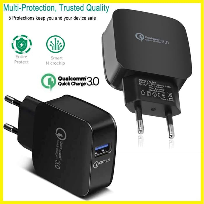 Qualcomm Quick Charger 3.0 hp Android iPhone Samsung Xiaomi Universal Cas Oppo Vivo Asus Huawei baru