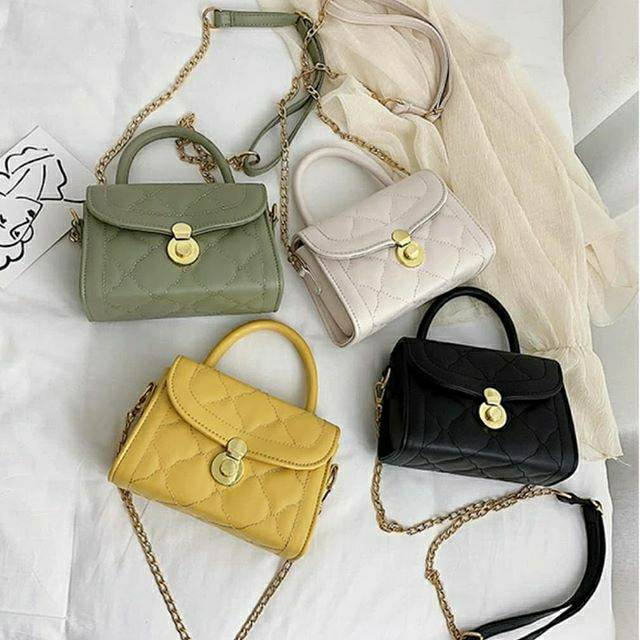 (COD) tas impor  wanita fashion selempang bahan kulit  handbag grosir murah