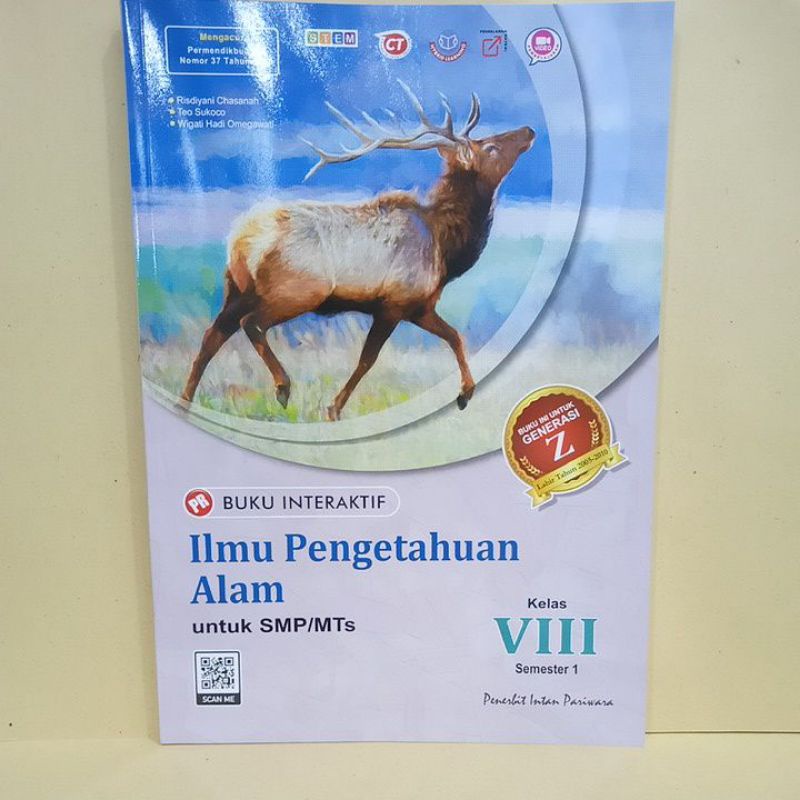 Buku PR/LKS interaktif IPA Semester 1 kelas VIII, 8 SMP/MTs  (K13 revisi) intan pariwara, 2022