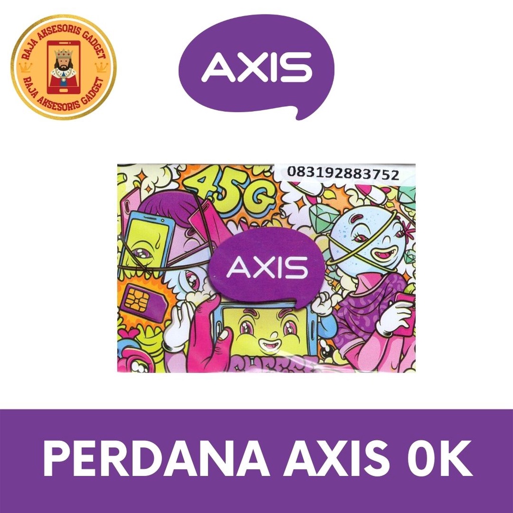 1 Box isi 50 pcs Kartu Perdana Axis pulsa 0K Murah Grosir