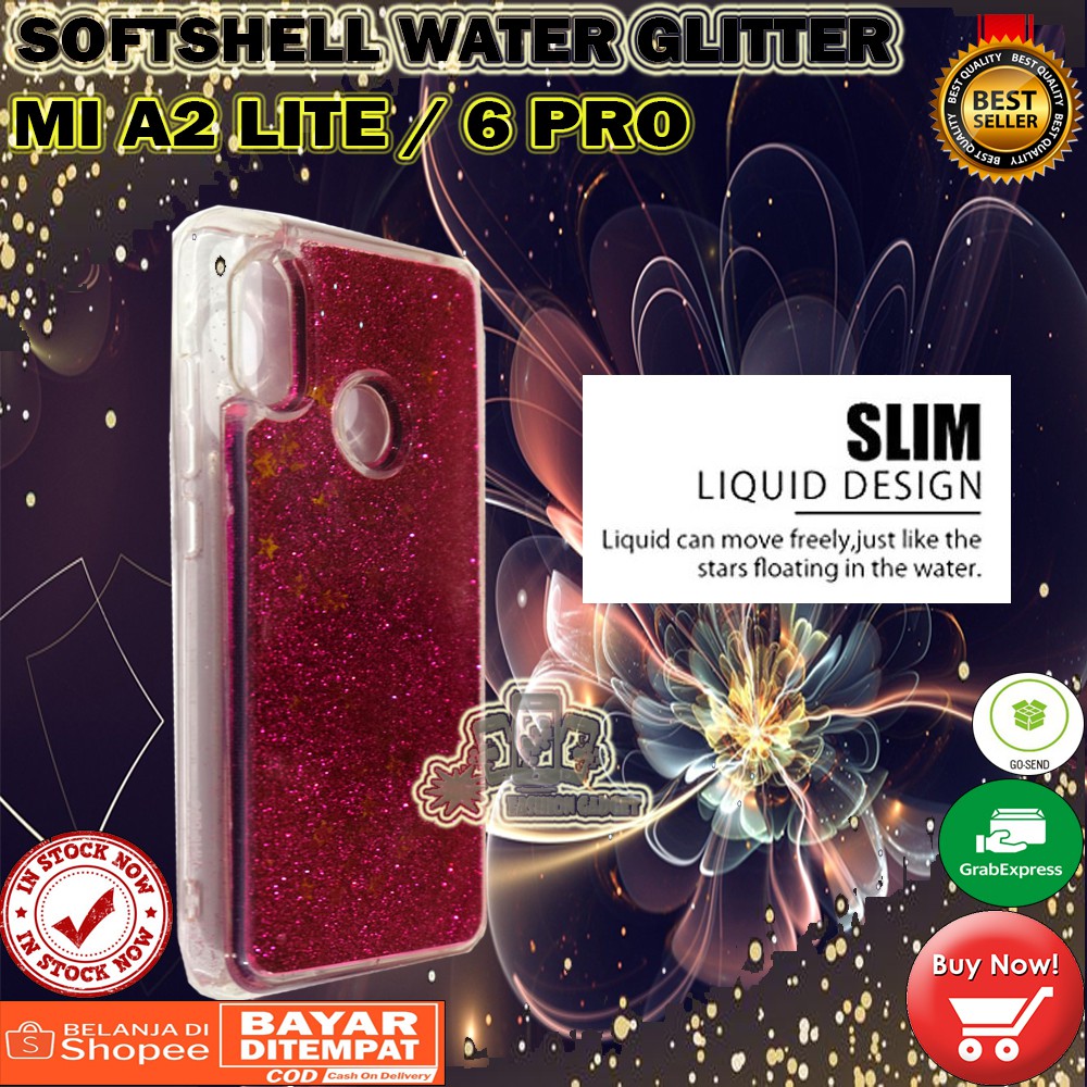 Silikon Xiaomi REDMI 4X / MI A2 MI 6X Water Glitter KASING Casing KESING SOFT