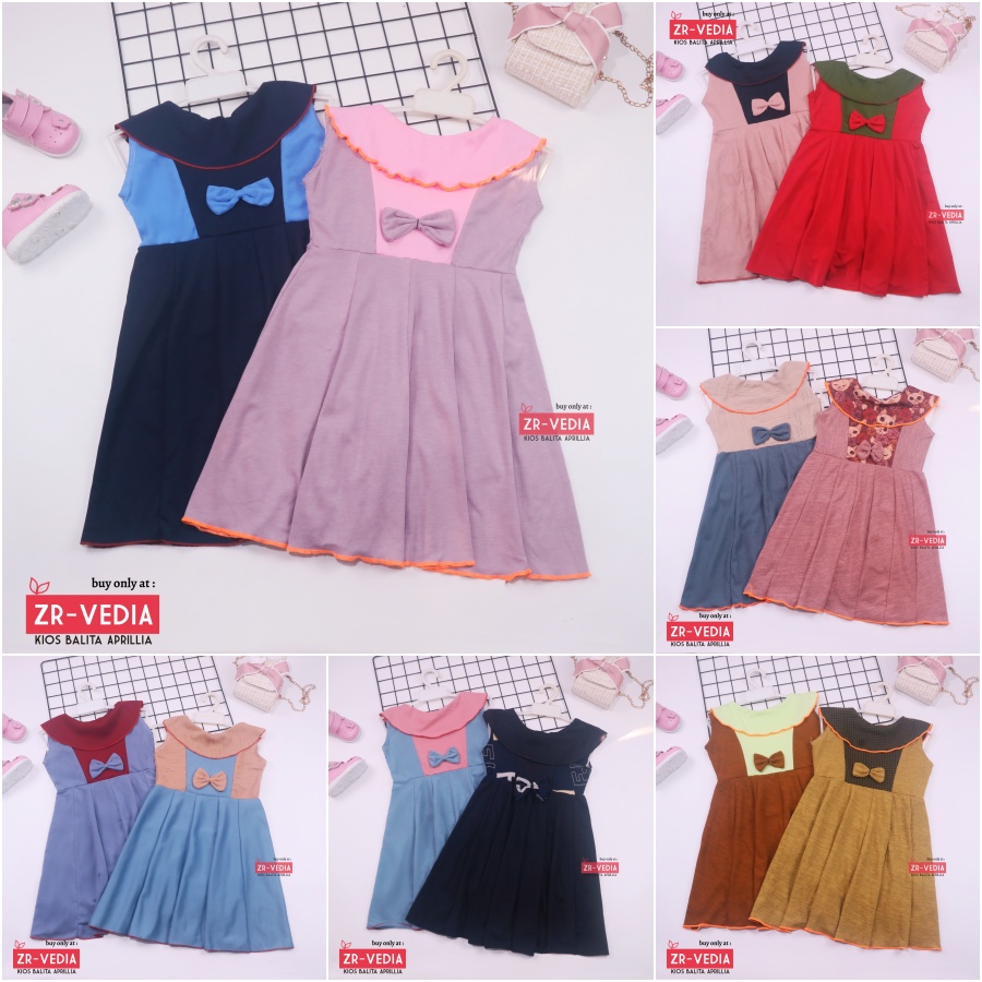 Dress Cantika uk 6-7 Tahun / Dres Yukensi Murah Grosir Baju Anak Perempuan Harian Gaun