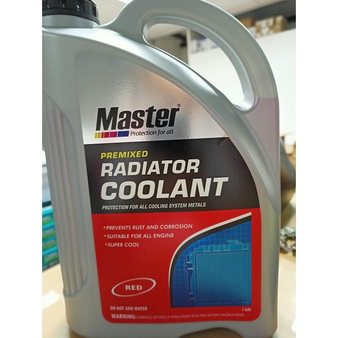 master air radiator coolant master premixed red 4 liter -65826