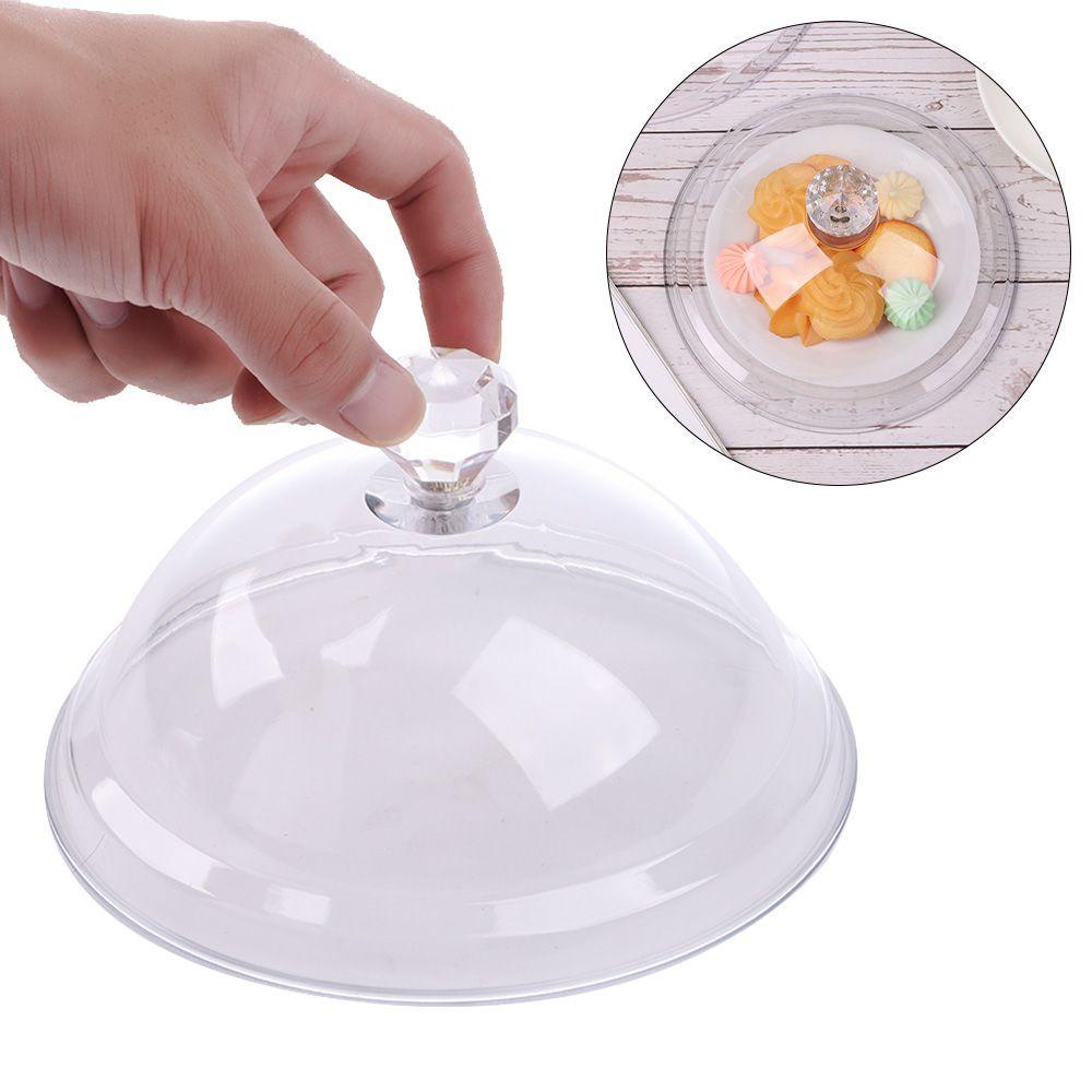 Preva Penutup Makanan Penutup Makanan Transparan Anti Debu Dekorasi Pesta Dessert Storage Tray Round Dish Kue Roti Piring