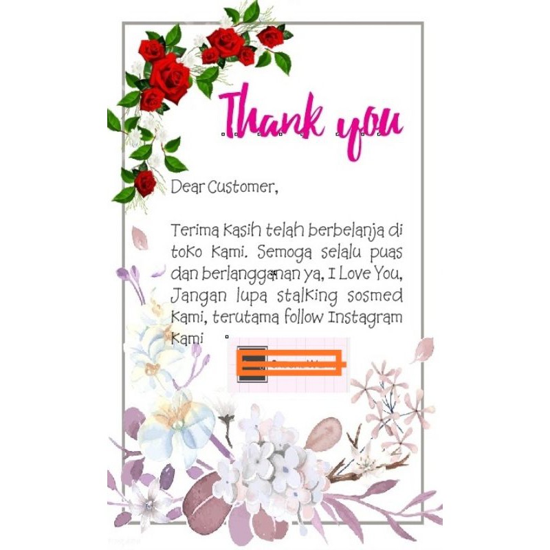 

GREETING CARD / THANK YOU CARD