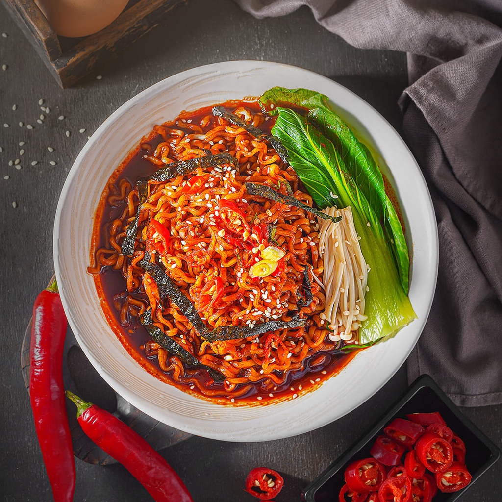 Koreakeun  Paket Pedas MEM - Buldak 5 IN 1 - Buldak Koreakeun - Hot Spicy Ramyeon Halal ( Hot Promo! )