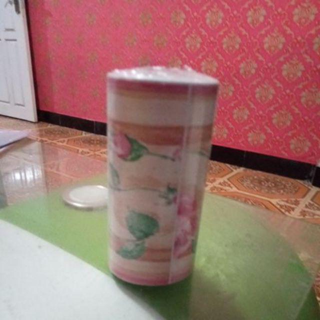 Wallpaper Border Sticker Lis Pembatas Bunga Pink Mawar Bl041 Ukuran 10.5x10meter