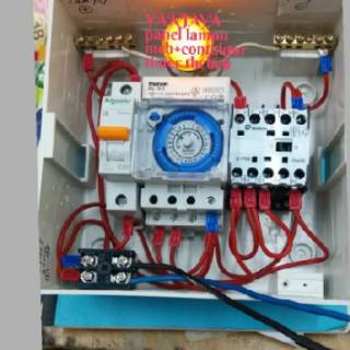 Jual PANEL TIMER LAMPU OTOMATIS 24JAM TIMER THEBEN SUL181H SUDAH SET