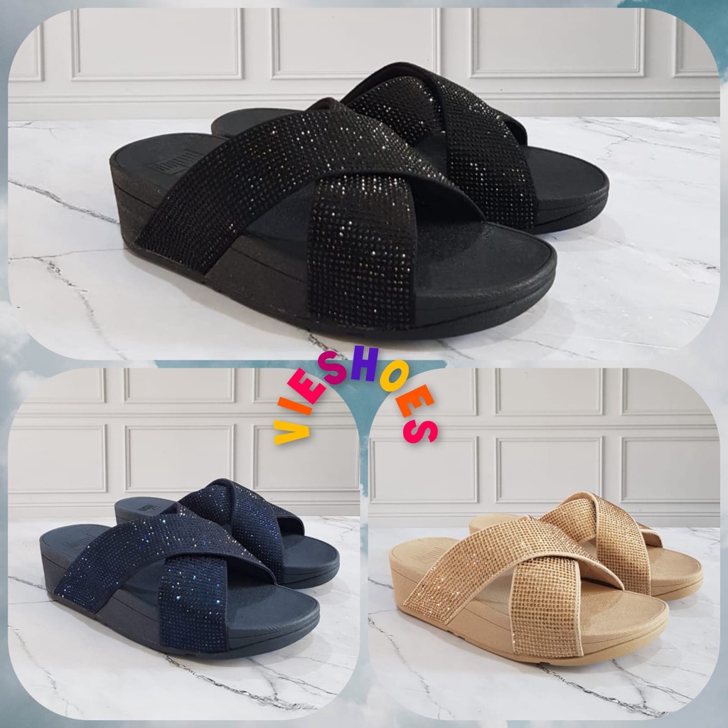 Fitflop Crystal Slide Sandal Fitflop Premium Wanita