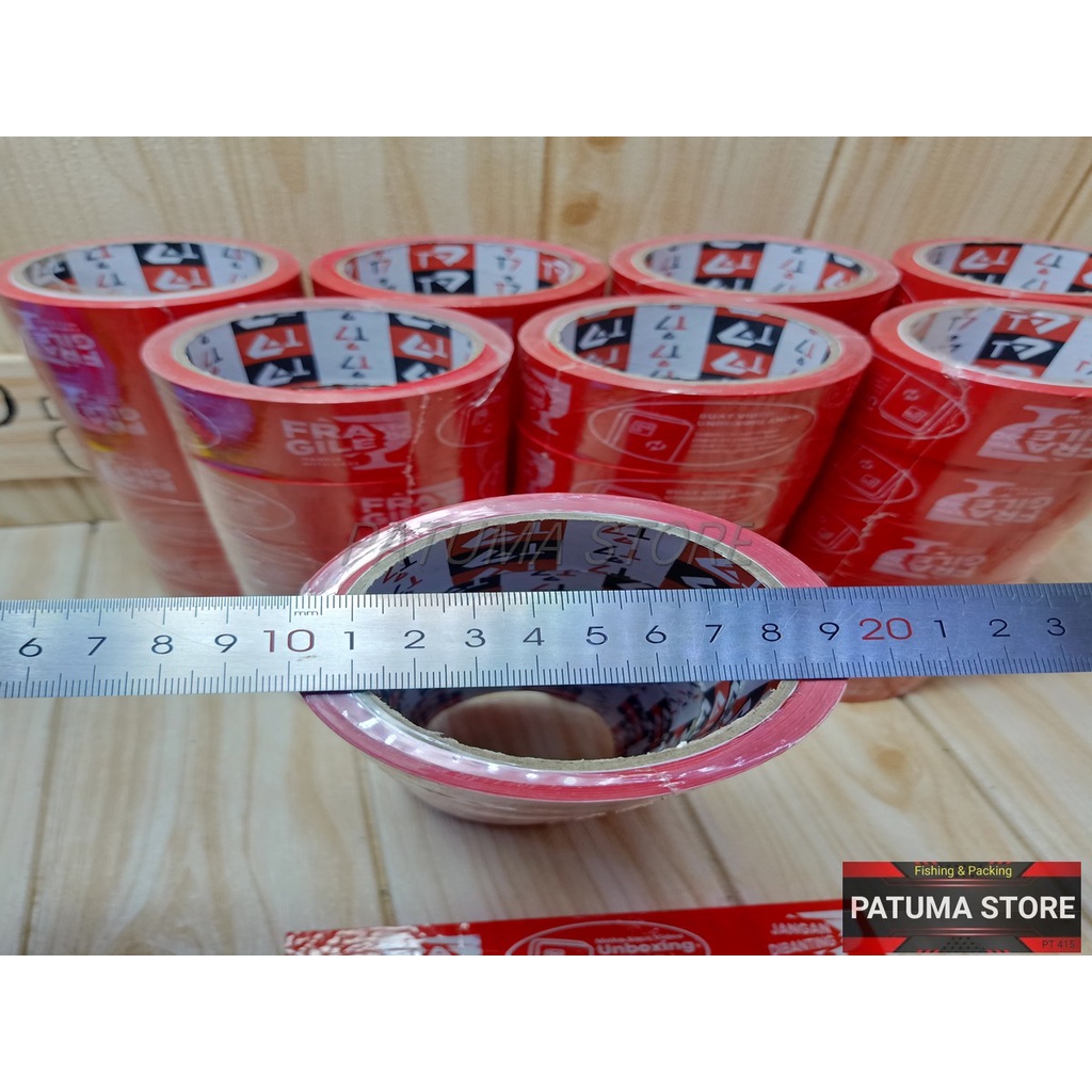 

Lakban Isolatip Tape Fragile Merah 48 Mm 72 Yard