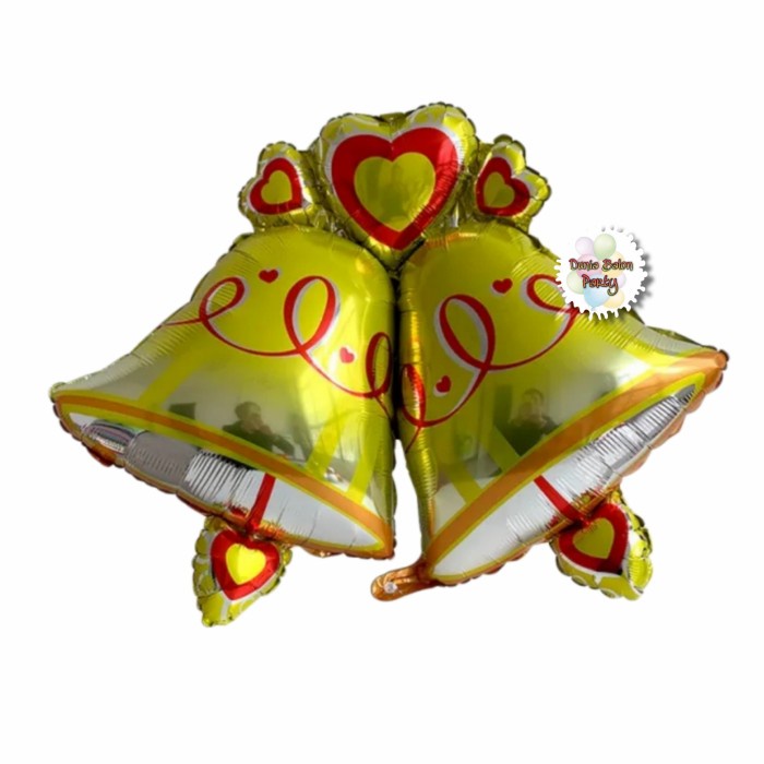 Balon Foil Lonceng Natal / Bell Merry Crhistmas / Bel Lonceng Natal