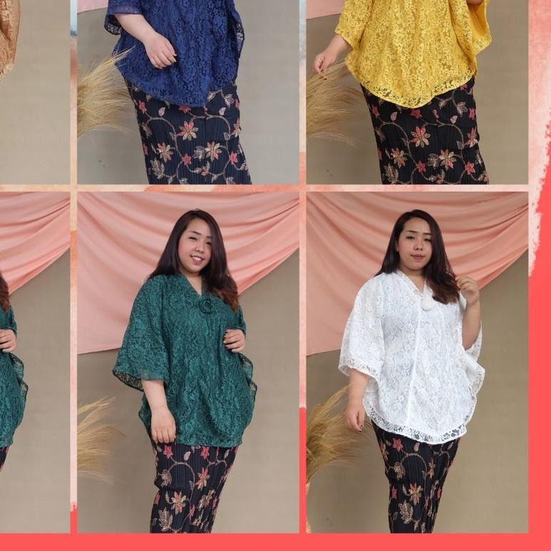 ✶ BAJUBUNDA - LD 120 Brukat Jumbo Wanita Atasan Big Size Kebaya Brukat XXXl ◙