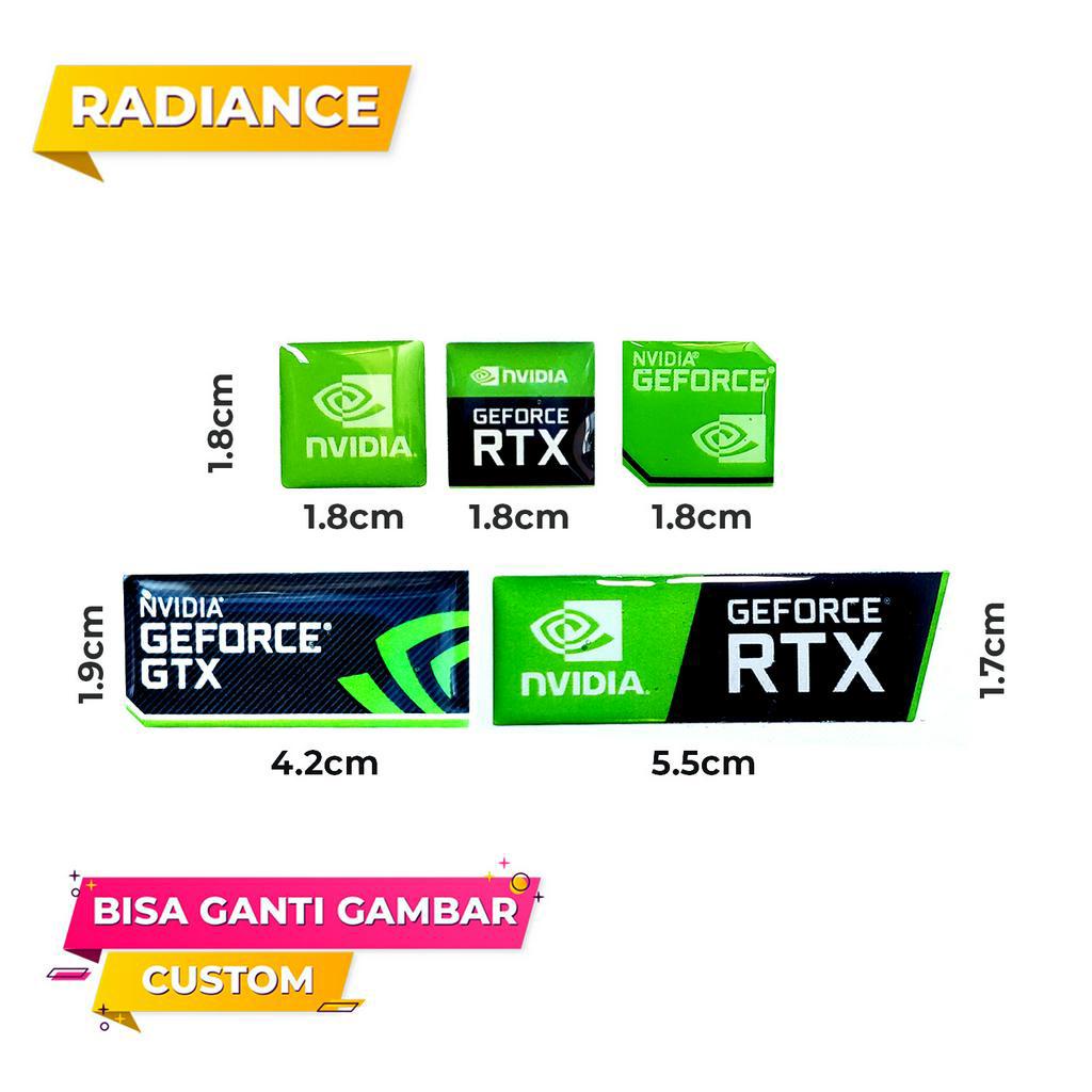 

Sticker cutting timbul Nvidia RTX Geforce MX 3D emblem bisa custom