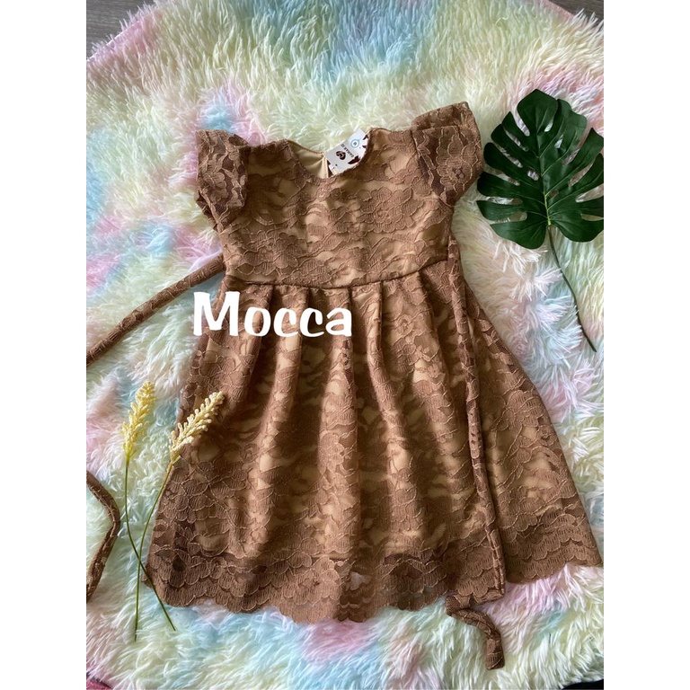 DRESS BRUKAT PRINCESS GAUN BRUKAT LUCU ANAK FASHION ANAK PEREMPUAN DRESS PESTA 1 - 8 TAHUN