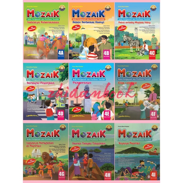 Mozaik Kelas 4 SD .4a.4b.4c.4d.4e.4f.4g.4h.4i K13 Yudhistira