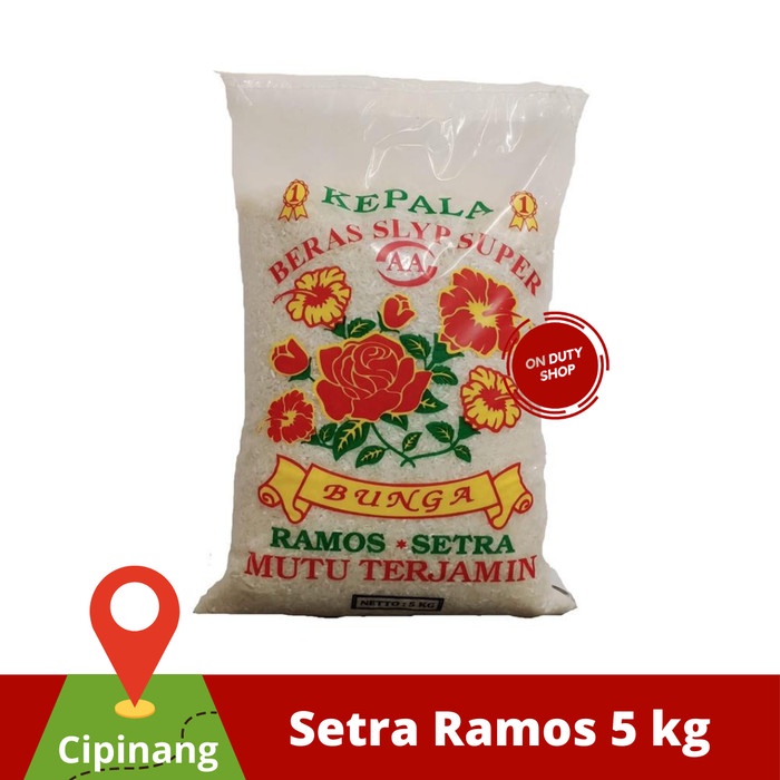 

978Eq10W Beras Setra Ramos Cap Bunga 5 Kg WQ12