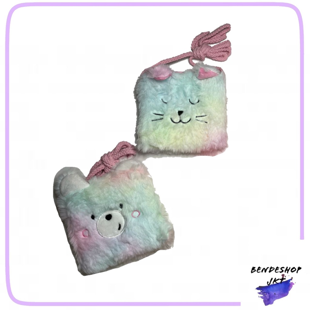 TAS SELEMPANG MINI UNICORN KUCING BULU 4D