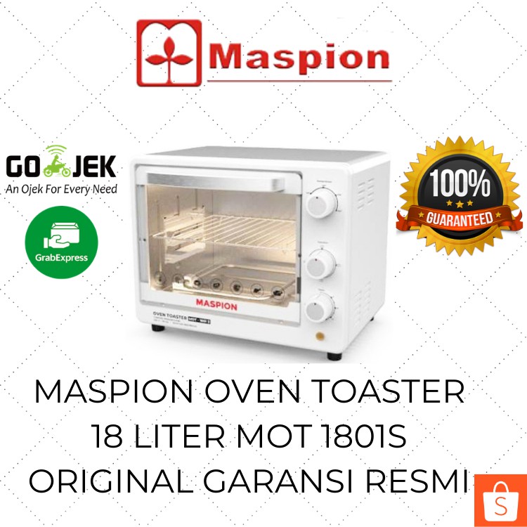 Maspion Oven Toaster Listrik 18 Liter MOT 1801S / Oven Tungku Besar Pemanggang Low Watt Murah Origin