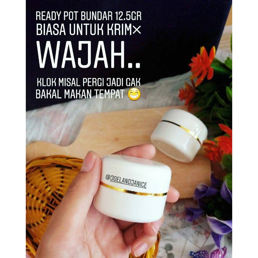 Pot Cream Bundar 12.5gr Putih