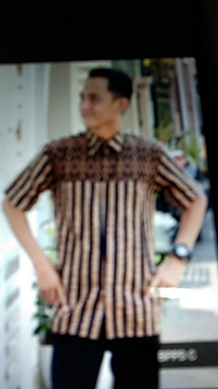 Trolistore Grosir Grup Batik Pria Motif Bppd Kemeja Batik Pria Coklat Hitam Lengan Pendek Pekalongan