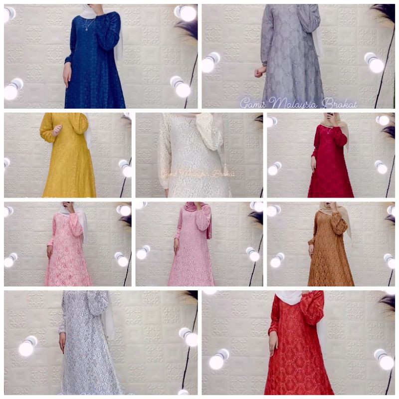 Gamis malaysia brokat