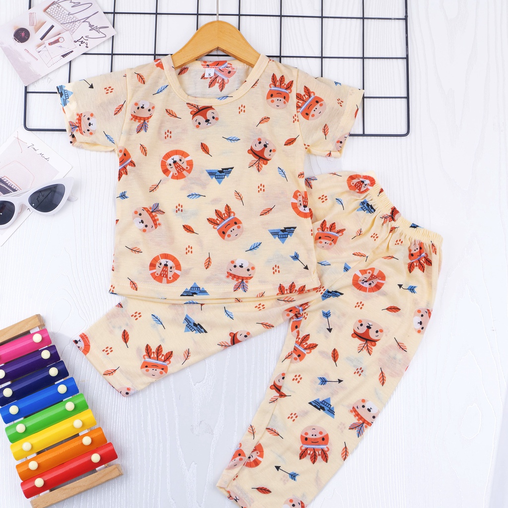 BAJU ANAK KAOS + CELANA UMUR 1-5 TAHUN SETELAN ANAK UNISEX INDIAN ONESET BAJU TIDUR ANAK