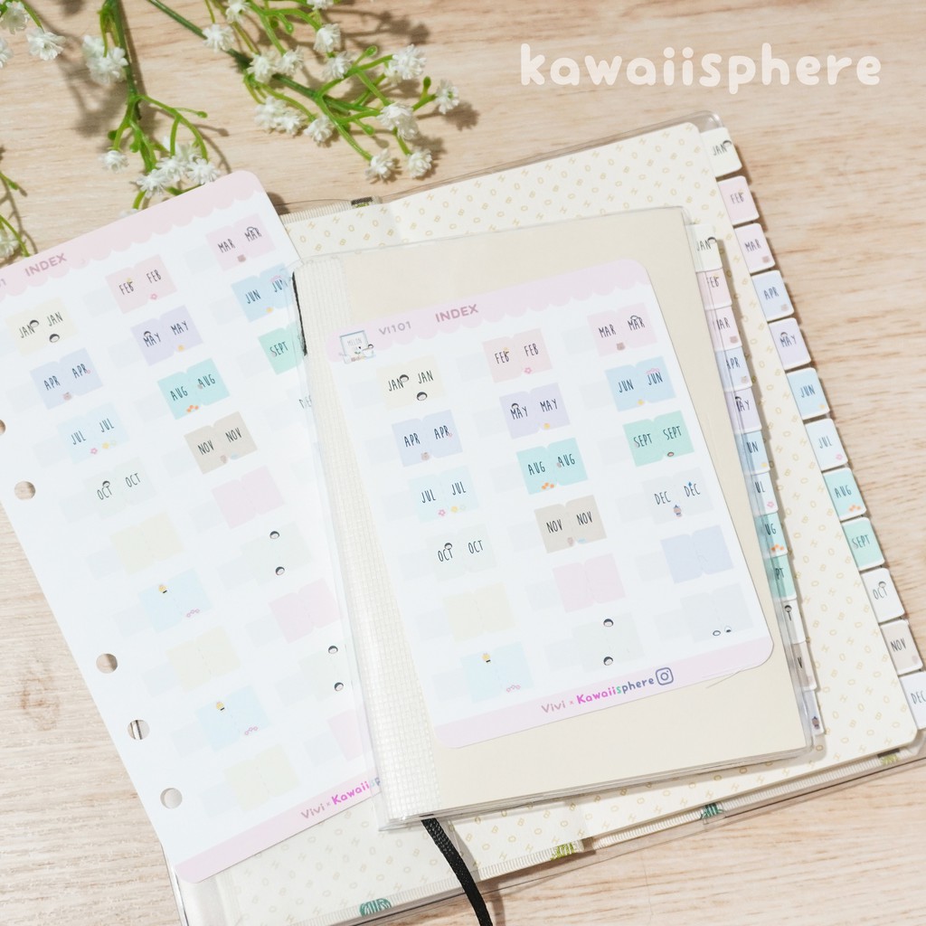 

Index Tab Sticker | VI101 Kawaiisphere Journal / Ring Binder Sticker