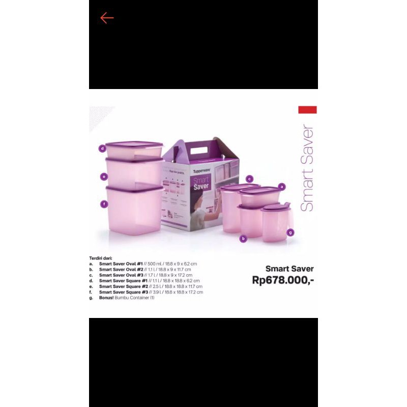 tupperware smart saver