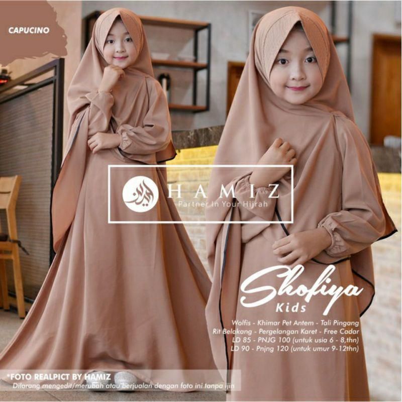 GAMIS ANAK SHOPIA SET CADAR USIA 10-14 TAHUN//GAMIS 3IN1//GAMIS ANAK TERMURAH//GAMIS CADAR ANAK