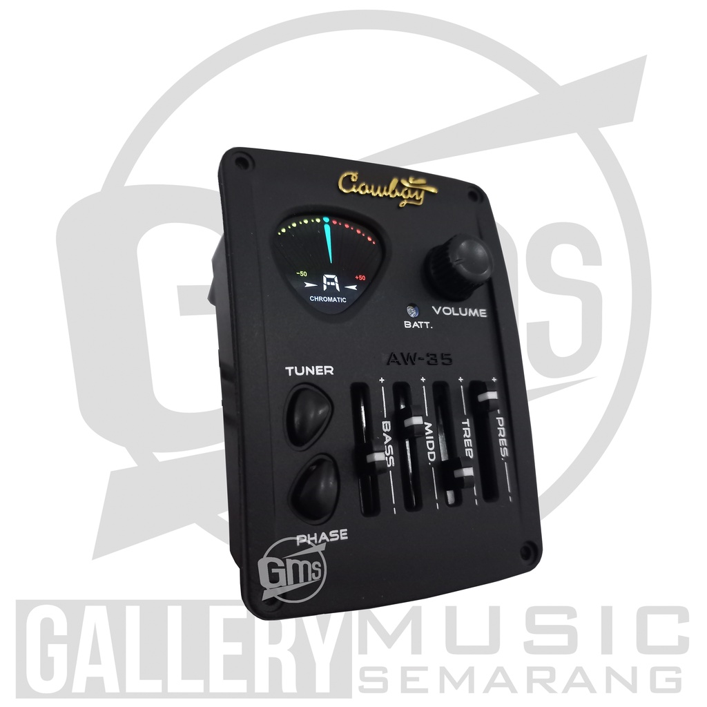 ORIGINAL!!! Preamp Equalizer Tuner Gitar Akustik Elektrik Cowboy AW-35 Import (A46)