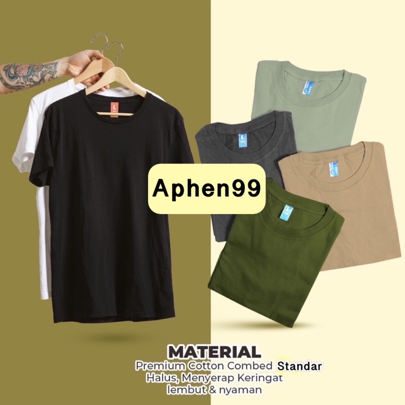 kaos polos bahan combed