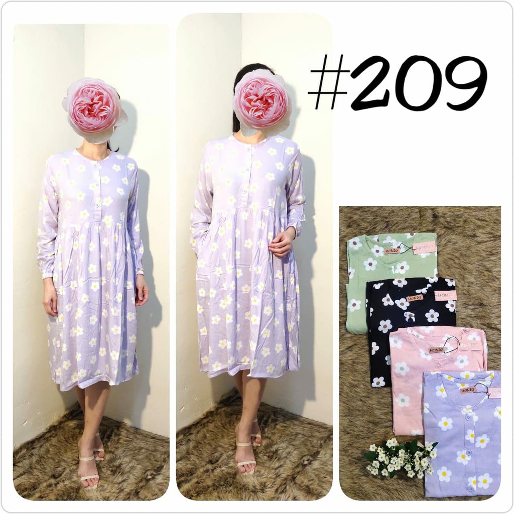 HOME DRESS DASTER RAYON PREMIUM LENGAN PANJANG