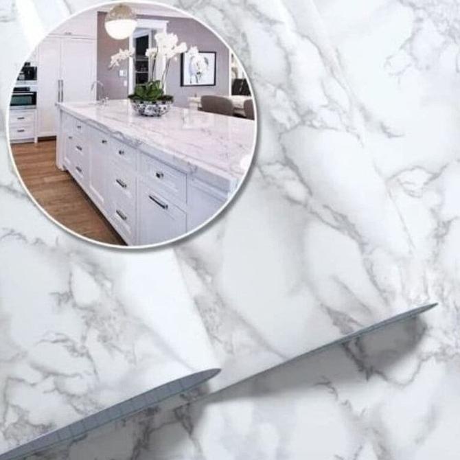 BISA COD MARBLE PUTIH HITAM wallpaper sticker-dinding wallpaper stiker GRANIT