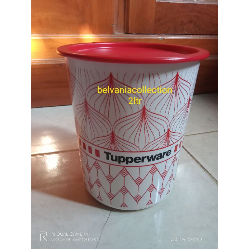 Toples susu red canister 2 liter tupperware toples serbaguna