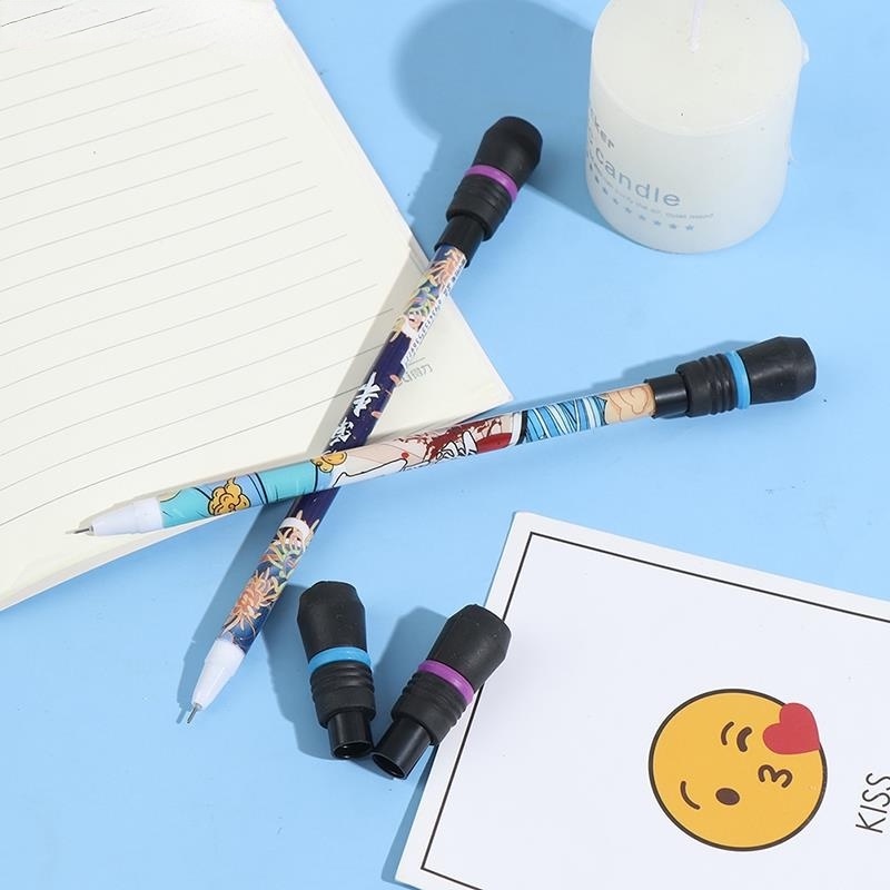 1pc Pulpen Gel Model Putar Gaya Cina Warna Acak Untuk Stationery Sekolah / Kantor