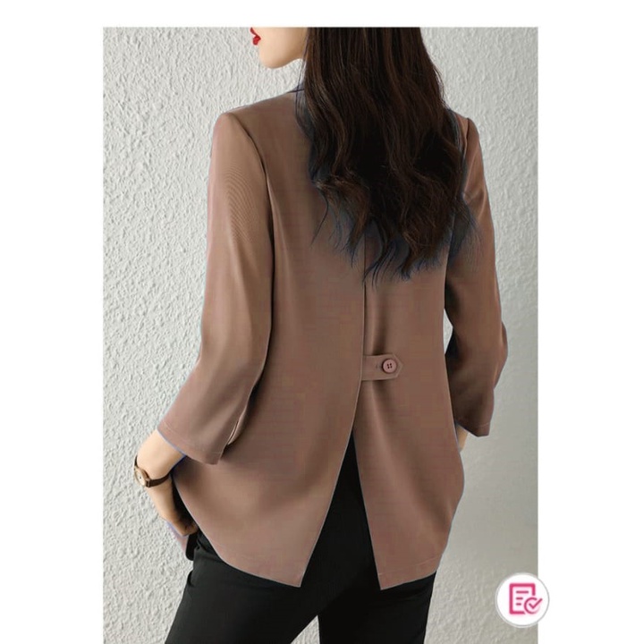 TERLARIS BLAZER WANITA MODEL KANCING BELAKANG BAHAN ITY CREPEE