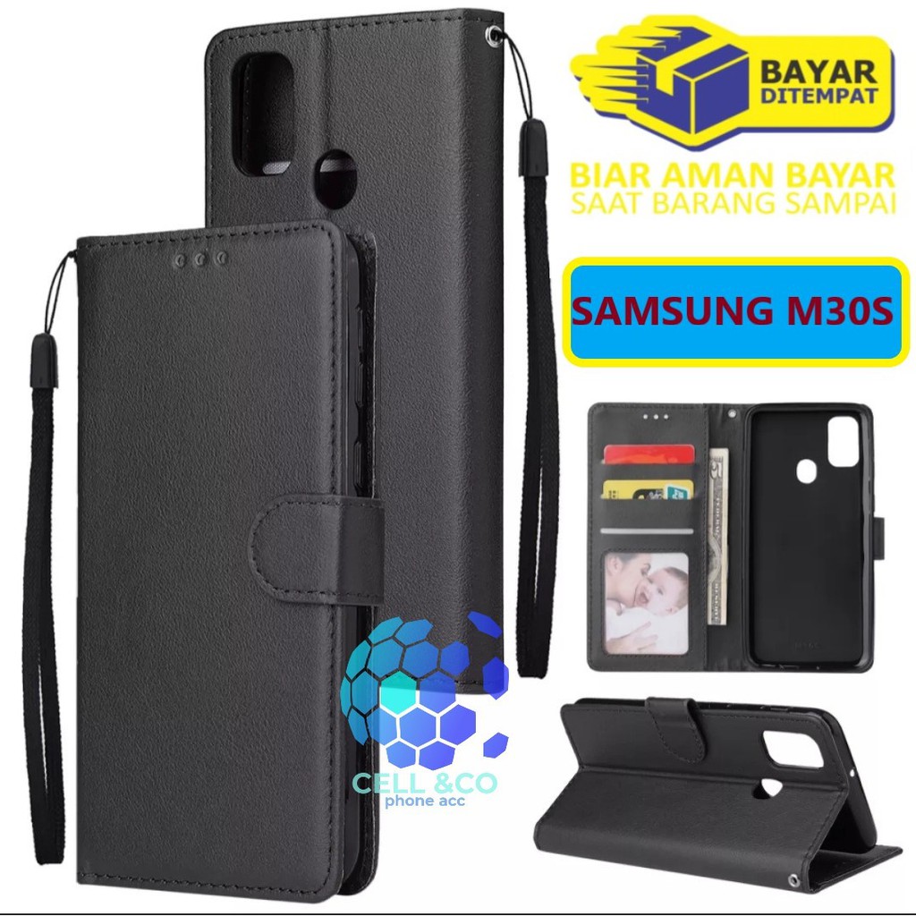 Flip cover SAMSUNG M30S Flip case buka tutup kesing hp casing hp flip case leather wallet