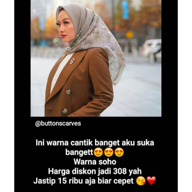 Newyork Scarf Buttonscarves warna SOHo