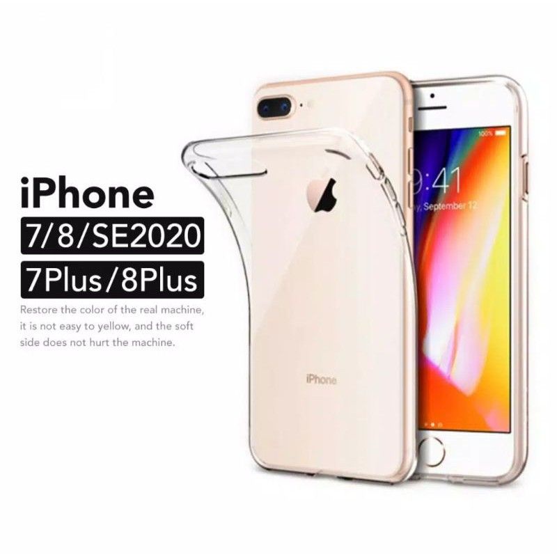 iPhone 6 6s 6s+ 7 7+ 8 8+ SE SE2 Softcase HD Ultra Clear Soft Case Silicone Cover Bening 6 Plus 7 Plus 8 Plus